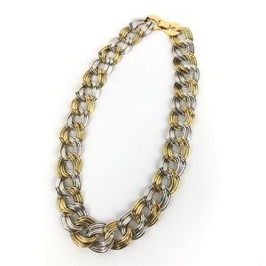 High Quality Vintage 18” Chunky Metal Double-Link Chain Necklace